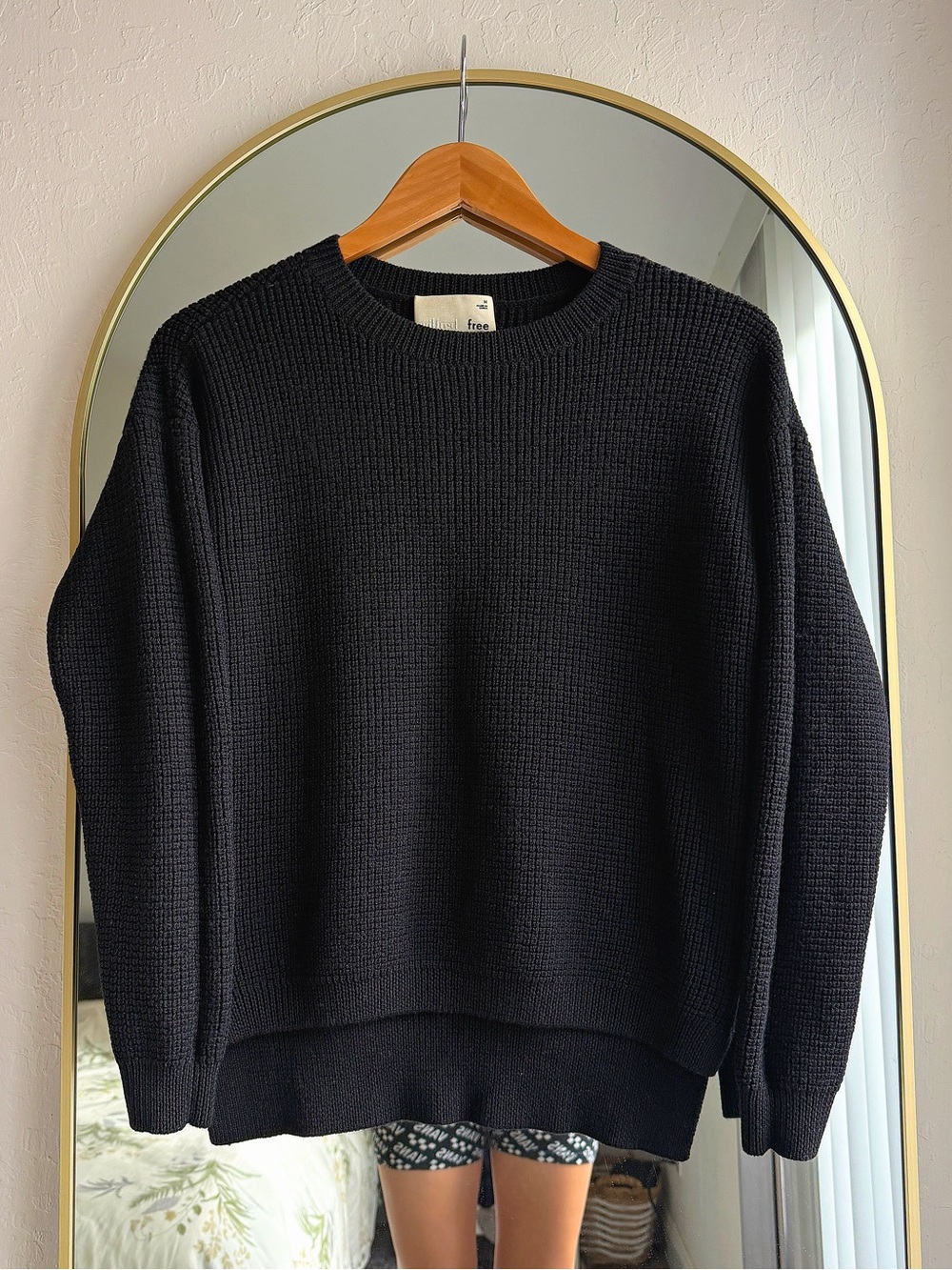 Wilfred Black Knit Crewneck Sweater